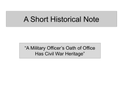 The Oath - Bull Run Civil War Round Table