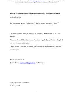 Carriers of human mitochondrial DNA macrohaplogroup M