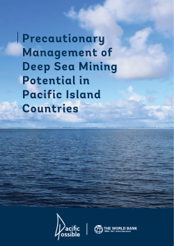 Precautionary Management of Deep Sea Mining Potential in Pacific