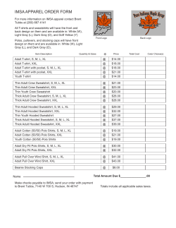 imsa apparel order form - Indiana Maple Syrup Association