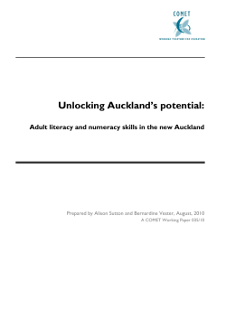 Unlocking Auckland`s potential