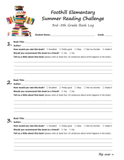 Grades 3-5 - Foothill Elementary