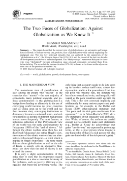 The Two Faces of Globalization: Against Globalization as We Know It