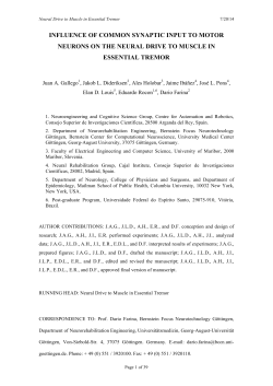 INFLUENCE OF COMMON SYNAPTIC INPUT TO MOTOR