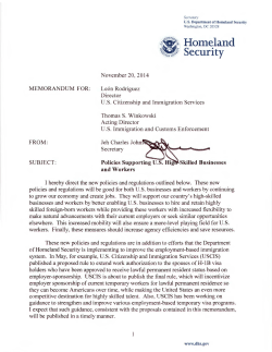 Policies Supporting U.S. High-Skilled Businesses and Workers