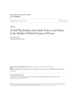 To Kill Thy Brother: Kin-Strife, Power, and Politics in