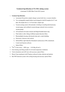 Technical Specification of TL/OSL dating system