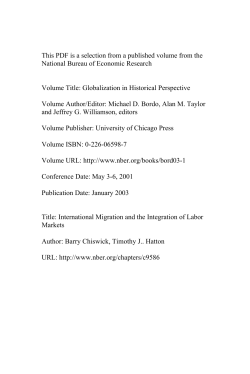 International Migration and the Integration of Labor Markets