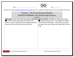Division The Partial Quotient Method