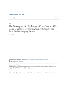 The Discrepancy in Bankruptcy Code Section 330
