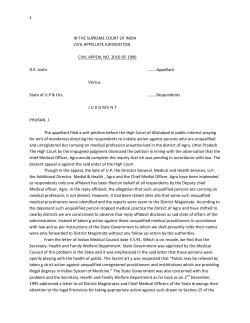1 IN THE SUPREME COURT OF INDIA CIVIL APPELLATE