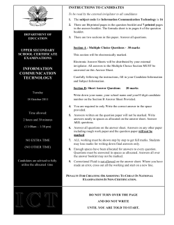 ICT Examination - Department of Education