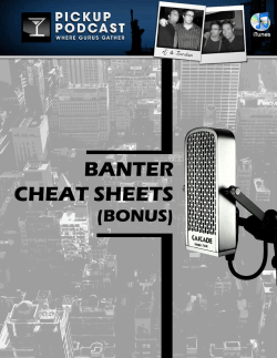 The Art of Charm: Stock Banter Lines