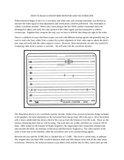 HOW TO READ A WAVEFORM MONITOR AND VECTORSCOPE