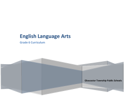 English Language Arts - Gloucester Township Public Schools