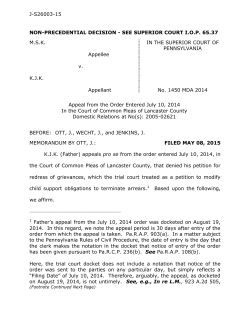 J-S26003-15 NON-PRECEDENTIAL DECISION