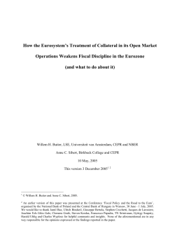 How the Eurosystem`s open-market operations
