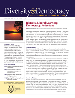 Identity, Liberal Learning, Democracy: Reflections