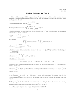 Review Problems for Test 3