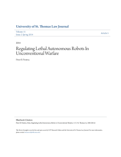 Regulating Lethal Autonomous Robots In Unconventional Warfare