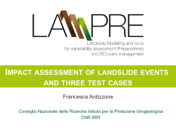 Landslides - LAMPRE project
