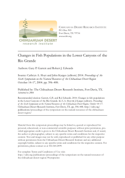 Changes in Fish Populations in the Lower Canyons of the Rio Grande