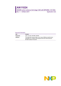 AN11024 SDARS active antenna 2nd stage LNA with BFU690, 2.33