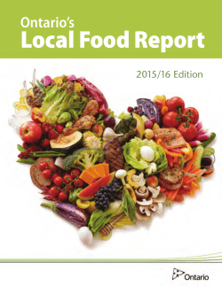 Ontario`s Local Food Report