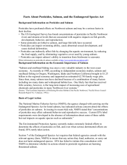 Background Information on Pesticides and Salmon