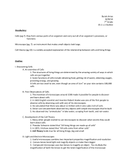 Cells - TeacherWeb