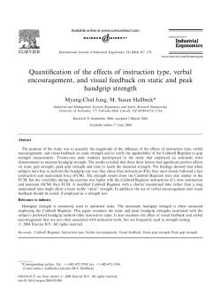 The Effects of Instruction, Verbal Encouragement, and Visual