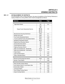 article 4 zoning districts - City-County Planning Commission of