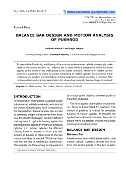 balance bar design and motion analysis of pushrod