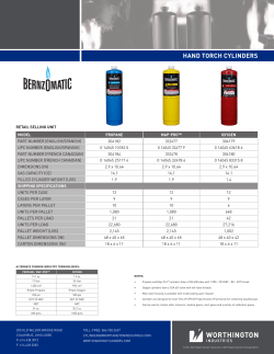 hand torch cylinders - Worthington Industries