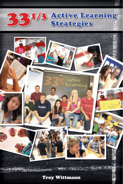 331/3 Active Learning Strategies