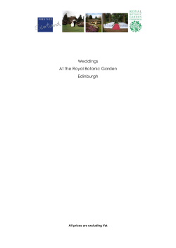 Day Delegate Rate From - Royal Botanic Garden Edinburgh