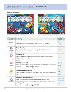 Level 15 (Beginning Grade 4 Skills) NZ Beginning Year 5