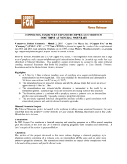 copper fox announces expanded copper-molybdenum