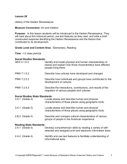 History of the Harlem Renaissance