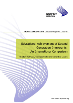 Educational Achievement of Second Generation Immigrants: An