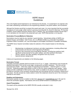 nspe award nomination form - National Society of Professional