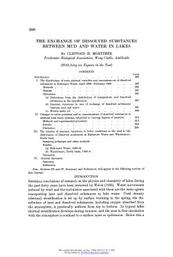 280 THE EXCHANGE OF DISSOLVED SUBSTANCES BETWEEN