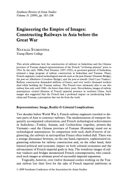 Engineering the Empire of Images: Constructing Railways in Asia