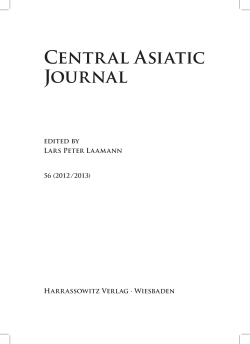 Central Asiatic Journal 56 (2012/13)1+2