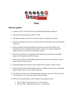 Facts - Missouri Lottery