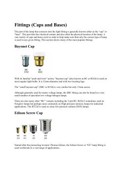 Fittings (Caps and Bases)