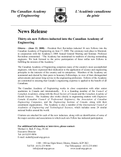 News Release - ACEC