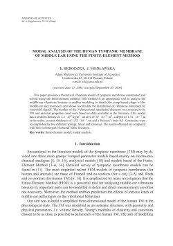 MODAL ANALYSIS OF THE HUMAN TYMPANIC MEMBRANE OF