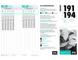 Route 191 Schedule and Map
