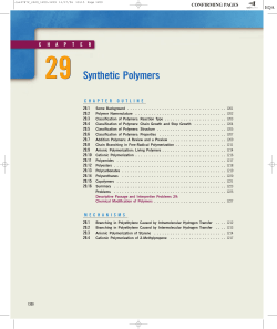 29 Synthetic Polymers
